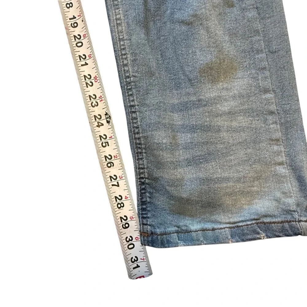 Evolution In Design Mens Distressed Denim Jeans Size 44x32‎ Blue Relaxed Fit - Picture 6 of 8
